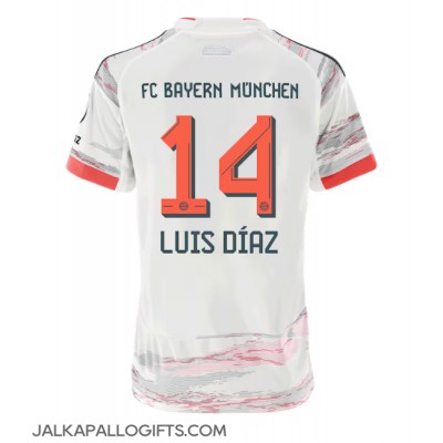Bayern Munich Luis Diaz #14 Vieraspaita Naiset 2025-26 Lyhythihainen Bayern Munich Luis Diaz #14 Vieraspaita Naiset 2025-26 Lyhythihainen